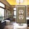Amerelle Wall Plate, Number of Gangs: 1 gang Stamped Steel, Brushed Brass Finish, Brass 154D - alternate 3